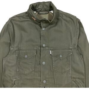 Levi’s Women’s Canvas Denim Military Style Hooded Jacket Size Medium